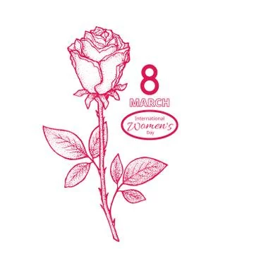 8 march card Illustrazione stock