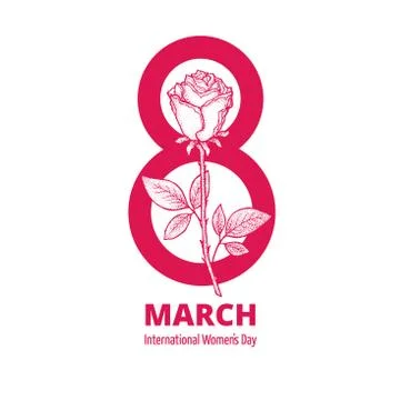 8 march card Stock Illustration