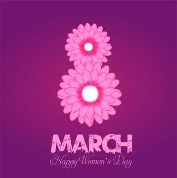 8 March Card 스톡 일러스트