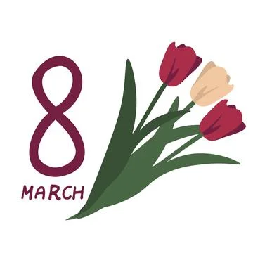 8 march card Stock Illustration
