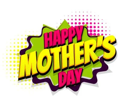 8 march comic text pop art vector Stock Illustration