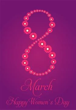 8 march flyer 스톡 일러스트