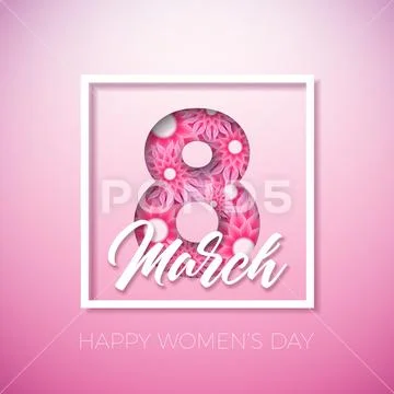 Free Vector  8 march. happy womens day floral greeting card