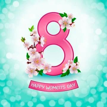 8 March Stock Illustration