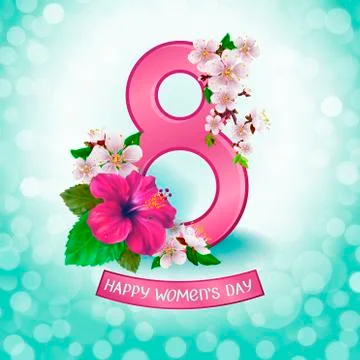 8 March Stock Illustration