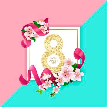 8 March Stock Illustration