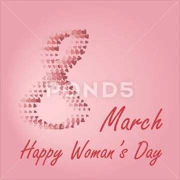 8 march international woman day card eps vector Stock Illustration