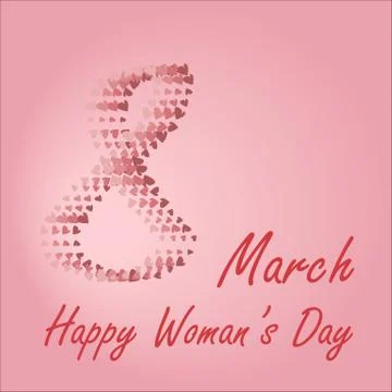 8 march international woman day card eps vector Stock Illustration