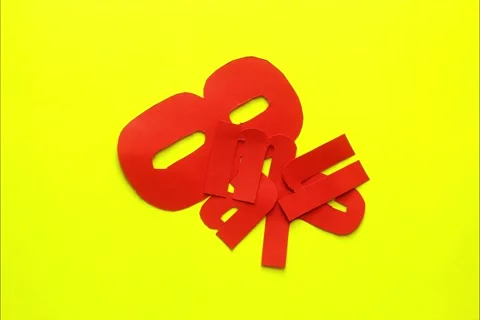 8 March. Text stop motion animation. Stock Footage 149744891