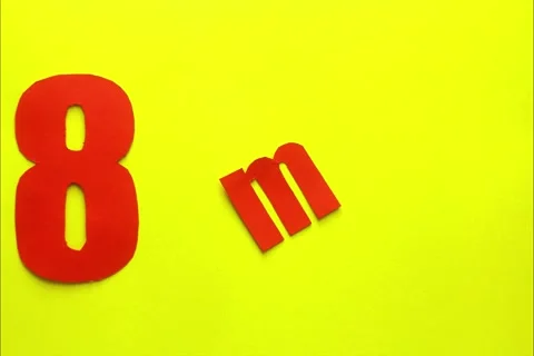 8 March. Text stop motion animation. Video stock 149745067