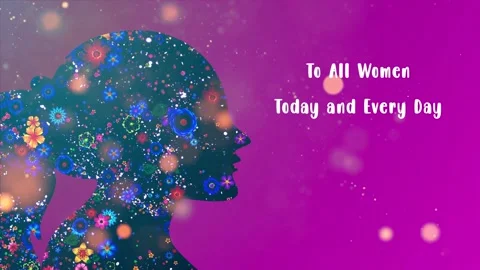 8 march today and everyday with lights 4k loop Stock Footage 326426264