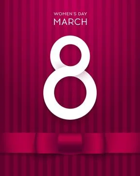 8 March vector greeting car Stock Illustration