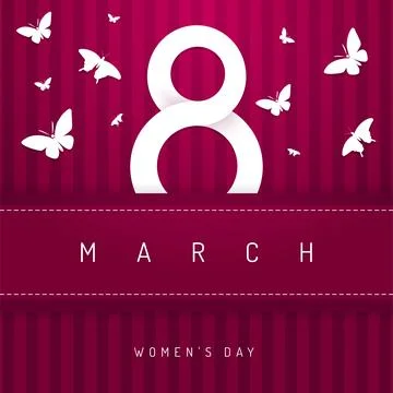 8 March vector greeting card Stock Illustration