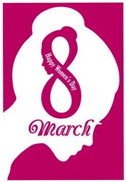 8 march white poster 스톡 일러스트