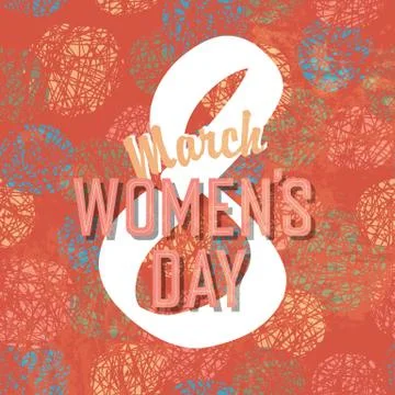 8 March, Women's Day 库存插图
