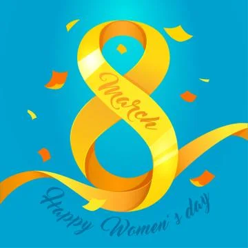 8 march - womens day. Vector greeting card. Gift for 8 March. Illustrazione stock