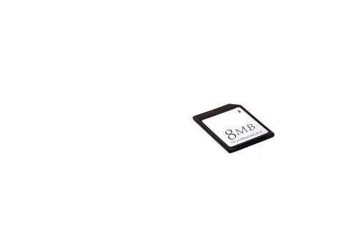 8 mb mmc memory card on white background Stock Photos