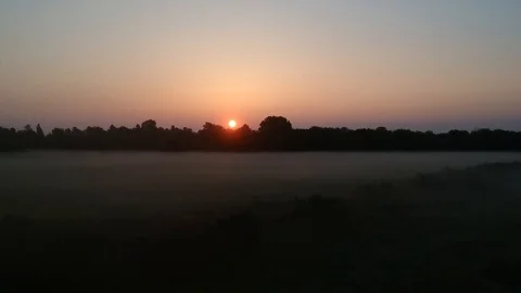 8 meditative flight to the sun through and through summer fog Video stock 124950957