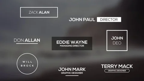 8 Minimal Lower Thirds 4K Stock After Effects