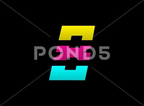 8 number vector desing, Cmyk color font logo, . Dynamic split blue ...