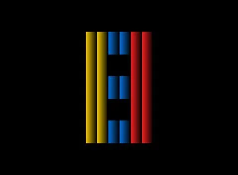 8 number vector desing, color font logo. Dynamic split red, blue, yellow colo Stock Illustration