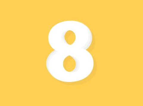 8 Number vector,  modern layers design font. Eps10 illustration 스톡 일러스트