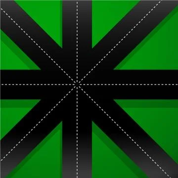 8 pointed abstract intersection イラスト素材