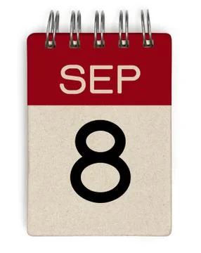 8 sep calendar Stock Illustration