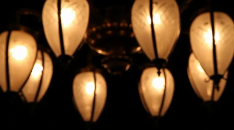8 Sided Chandelier Stock Footage 40812795