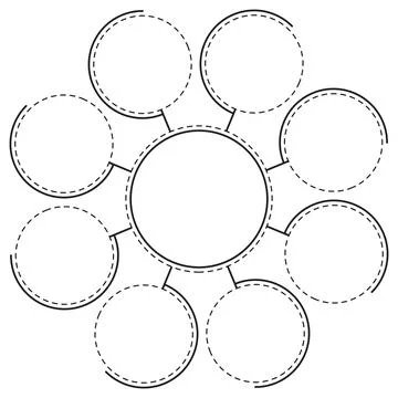 8-Step Circular Infographic Vector Template Stock Illustration