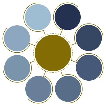 8-Step Circular Infographic Vector Template Stock Illustration