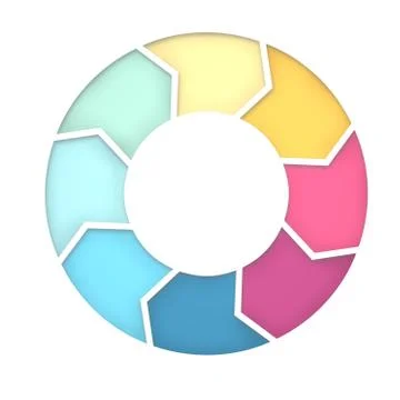 8 steps diagram for presentation background Stock Illustration