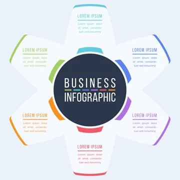 8 Steps Infographic circle design 8 steps, objects, elements or Options info Illustrazione stock