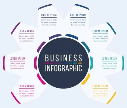 8 Steps Infographic design 8 steps, objects, elements or Options infographic Illustration
