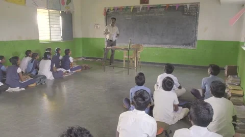 8. Students listening Tamil Class Stock Footage 149097839