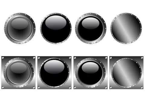 8 Web Buttons icons 스톡 일러스트