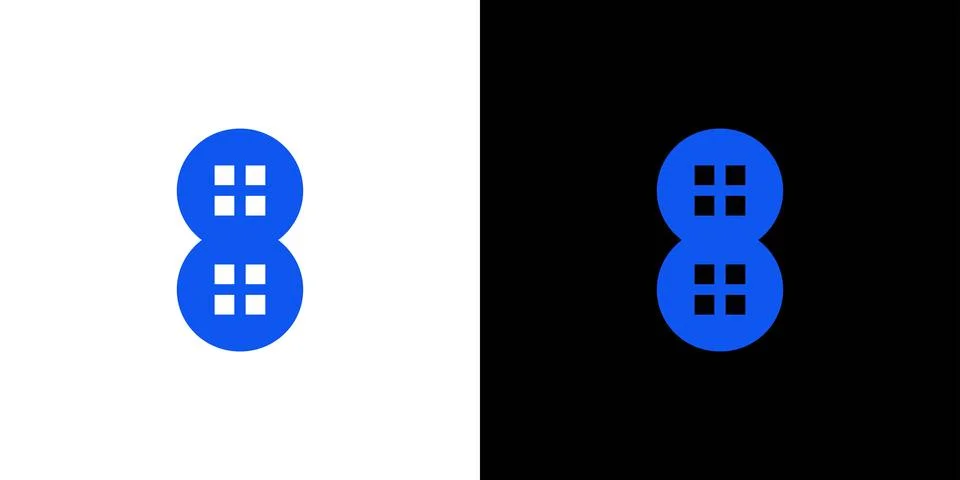 The 8 windows logo design is unique and simple Stock Illustration