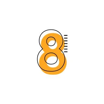 8 Year Anniversary Vector Template Design Illustration Stock Illustration