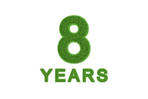 8 year eco-friendly anniversary celebration Stock Illustration