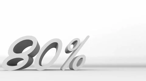 80% animation text Stock Footage 5088199