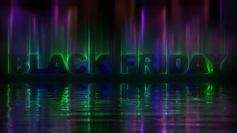80 Animation Text Northern Lights Effect Black Friday 库存影片 137015572