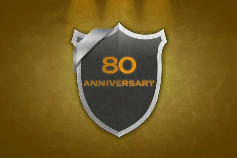 80 anniversary. Stock Illustration