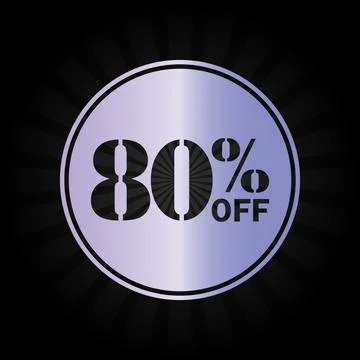 80% Off Discount Badge Stock-Illustration