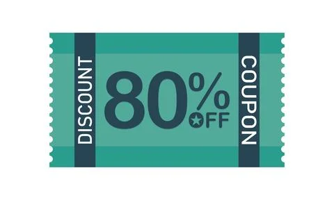 80% Discount Coupon Stock-Illustration