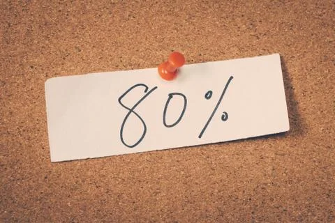 80 eighty percent Stock Photos