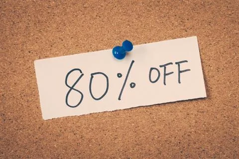 80 eighty percent off Stock Photos