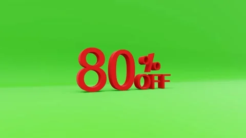 80 percent off 3D rendering Stock Footage 153359434