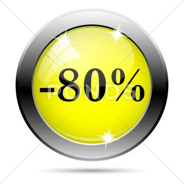 80 percent discount icon Stock Illustration