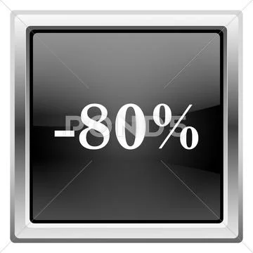 80 percent discount icon Stock Illustration