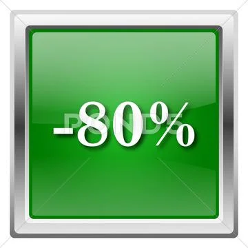 80 percent discount icon Stock Illustration